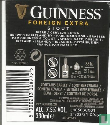 Guinness foreign extra stout - Afbeelding 2