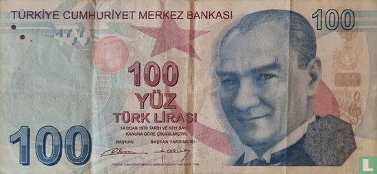 Türkei 100 Liras - Bild 1