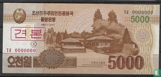 Nordkorea 5000 Won (Muster) - Bild 1