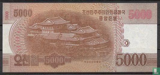 Nordkorea 5000 Won (Muster) - Bild 2