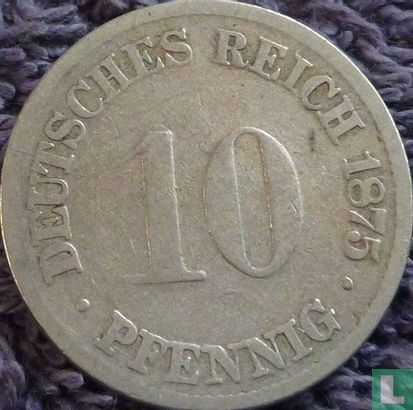 Duitse Rijk 10 pfennig 1875 (G) - Afbeelding 1