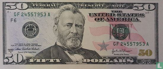 États-Unis 50 Dollars (Cabral & Snow série F6) - Image 1
