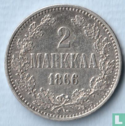 Finlande 2 markkaa 1866 - Image 1