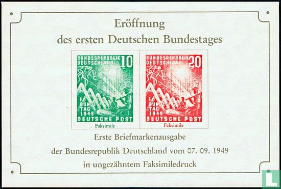 Opening of the first German Bundestag