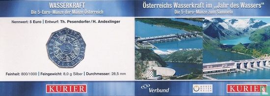 Autriche 5 euro 2003 (folder - type 2) "Waterpower" - Image 2