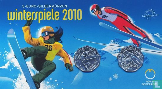 Oostenrijk 5 euro 2010 (folder) "Winter Olympics in Vancouver" - Afbeelding 1