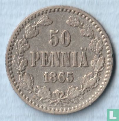 Finland 50 penniä 1865 - Afbeelding 1