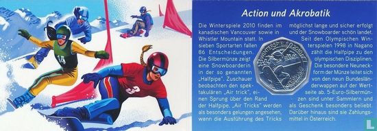 Oostenrijk 5 euro 2010 (folder) "Winter Olympics in Vancouver - Snowboarding" - Afbeelding 2