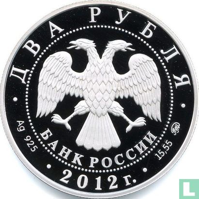 Rusland 2 roebels 2012 (PROOF) "Yellow-billed loon" - Afbeelding 1