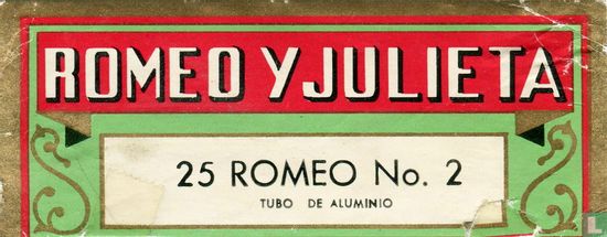 Romeo y Julieta - 25 Romeo No. 2 Tubo de Aluminio - Afbeelding 1