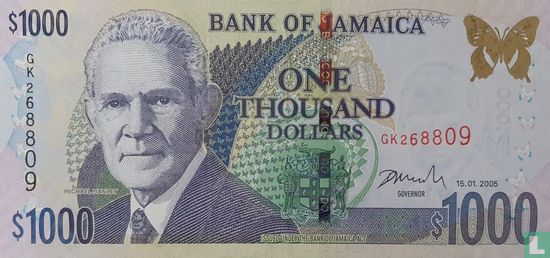 Jamaica 1000 Dollars - Afbeelding 1