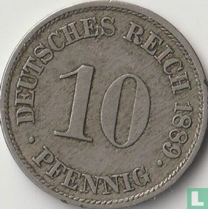 Duitse Rijk 10 pfennig 1889 (J) - Afbeelding 1