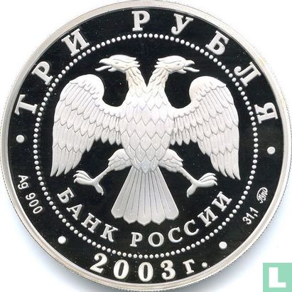 Russia 3 rubles 2003 (PROOF) "Capricorn" - Image 1