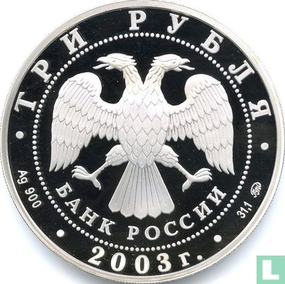 Russia 3 rubles 2003 (PROOF) "Libra" - Image 1