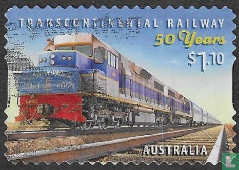 50 jaar transcontinentale spoorlijn (Zelfklevend)