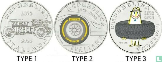 Italië 5 euro 2022 (type 1) "150 years Pirelli" - Afbeelding 3