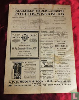 Algemeen Nederlandsch Politie Weekblad 887 - Image 1