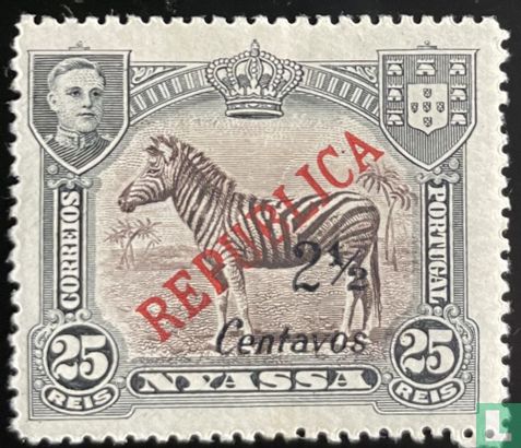 Zebra, with double overprint
