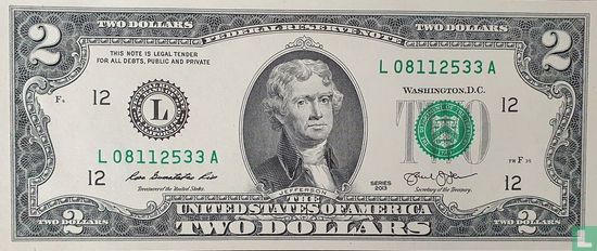 United States 2 Dollars (L - San Francisco CA) - Image 1