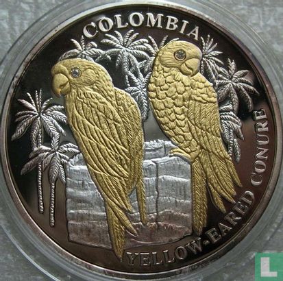 Libéria 10 dollars 2005 (BE) "Yellow-eared conures" - Image 2