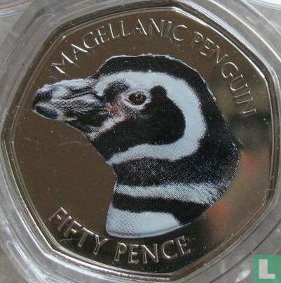 Falklandinseln 50 Pence 2018 (gefärbt) "Magellanic penguin" - Bild 2