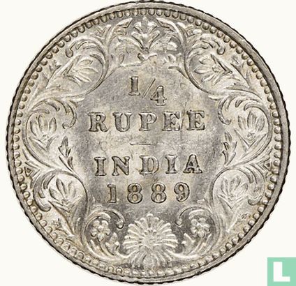 British India ¼ rupee 1889 (Bombay) - Image 1