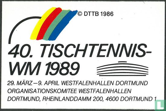 40. Tischtennis-WM 1989