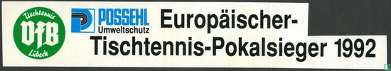 Tischtennis DFB Lübeck Europäischer-Tischtennis-Pokasieger 1992