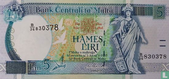Malta 5 Liri - Afbeelding 1