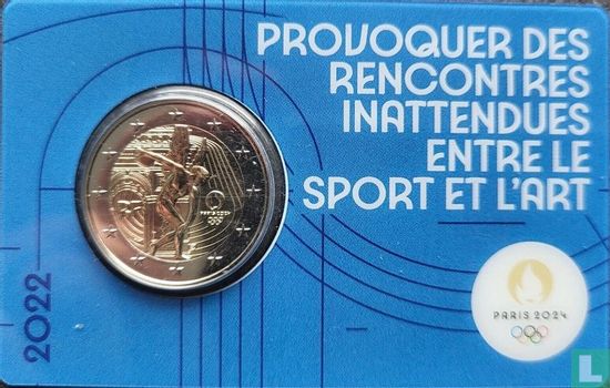 Frankrijk 2 euro 2022 (blauwe coincard) "2024 Summer Olympics in Paris" - Afbeelding 1