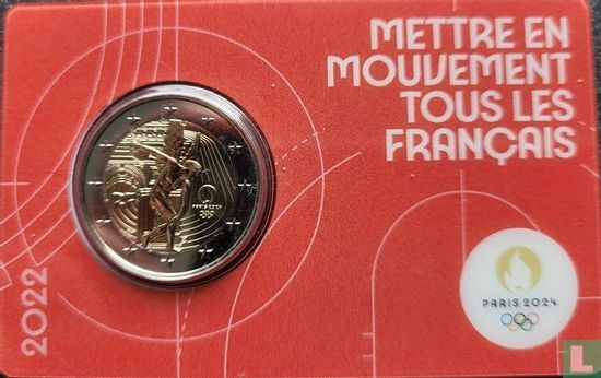 Frankrijk 2 euro 2022 (rode coincard) "2024 Summer Olympics in Paris" - Afbeelding 1