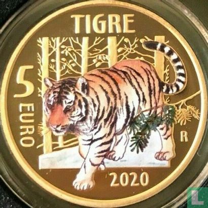 Italië 5 euro 2020 (PROOF) "Tiger" - Afbeelding 1