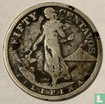 Filipijnen 50 centavos 1907 (zonder S) - Afbeelding 2