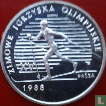 Polen 1000 zlotych 1987 (PROOF) "1988 Winter Olympics in Calgary" - Afbeelding 2