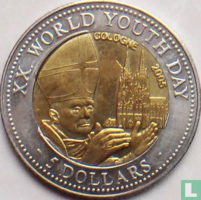 Liberia 5 dollars 2005 "20th World Youth Day in Cologne" - Afbeelding 1