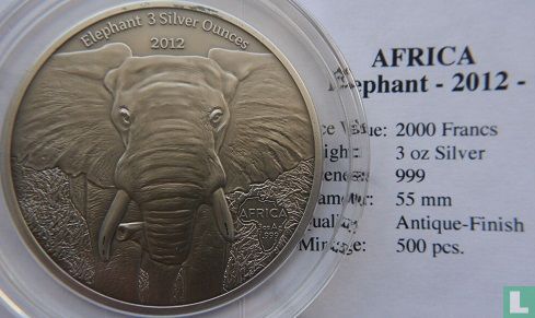 Gabon 2000 francs 2012 "Elephant" - Afbeelding 3