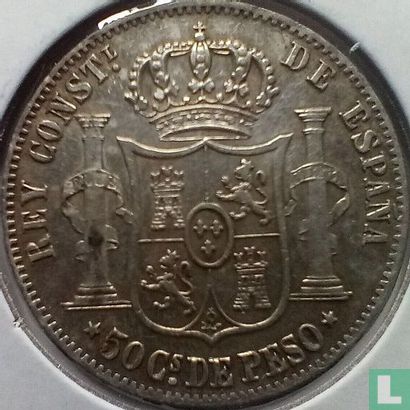 Philippines 50 centimos 1885 - Image 2