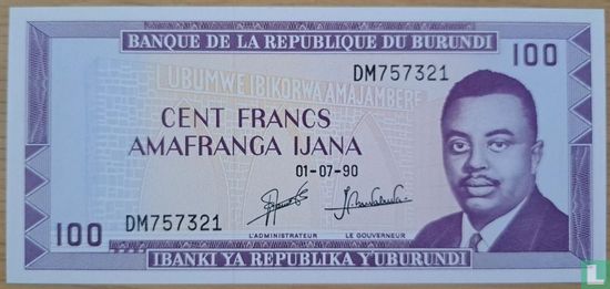Burundi 100 Francs - Image 1