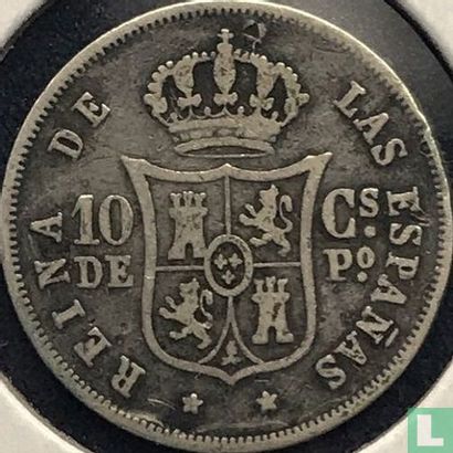 Philippines 10 centimos 1865 - Image 2