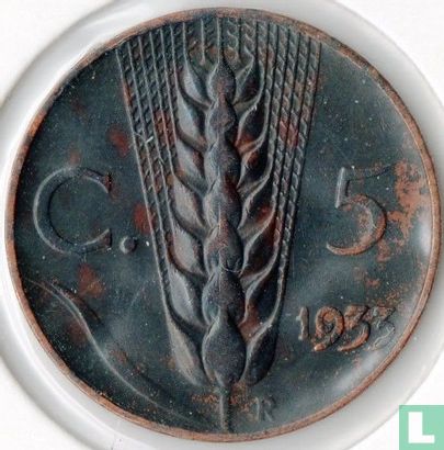 Italien 5 Centesimi 1933 - Bild 1
