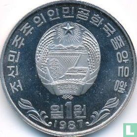 Corée du Nord 1 won 1987 "Kim II Sung's birthplace" - Image 1