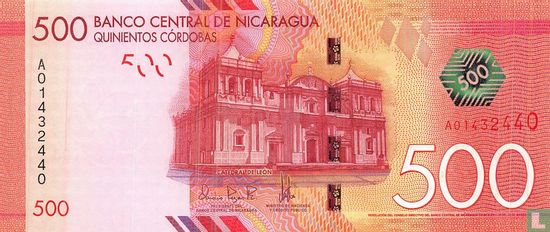 Nicaragua 500 Cordobas  - Image 1