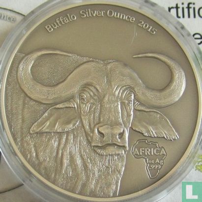 Gabon 1000 francs 2015 (kleurloos) "Buffalo" - Afbeelding 1