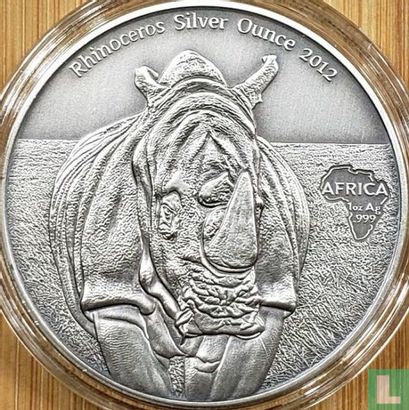 Gabon 1000 francs 2012 "Rhinoceros" - Image 1