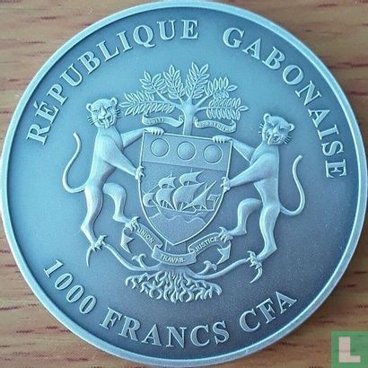 Gabon 1000 francs 2016 (coloured) "Giraffe" - Image 2