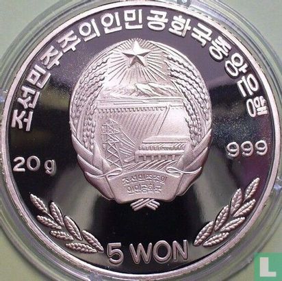 Corée du Nord 5 won 2003 (BE) "Leopard" - Image 2