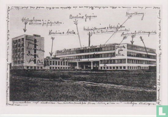Postkarte, beschrieben von einem unbekanten Bauhausstudierenden, 1927 - Image 1