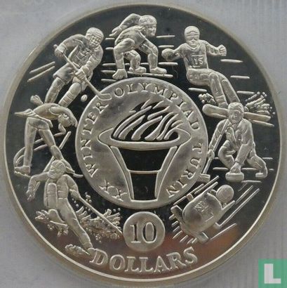 Sierra Leone 10 Dollar 2006 (PP) "Winter Olympics in Turin - Olympic flame" - Bild 2
