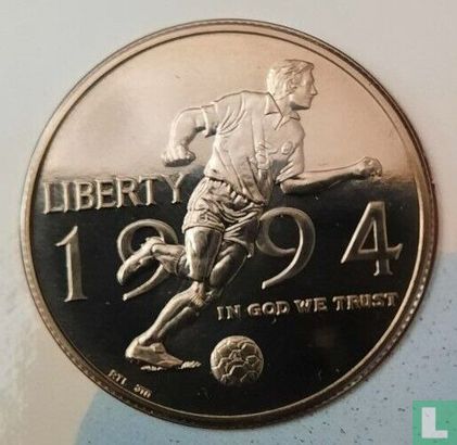Verenigde Staten ½ dollar 1994 (folder) "Football World Cup in United States" - Afbeelding 3