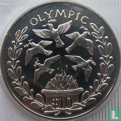Sierra Leone 10 dollars 2008 (BE) "Summer Olympics in Beijing - Peace doves" - Image 2